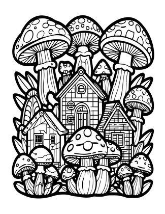 Cluster Home - Free printable coloring page