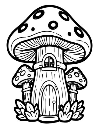 Bioluminescent House - Free printable coloring page