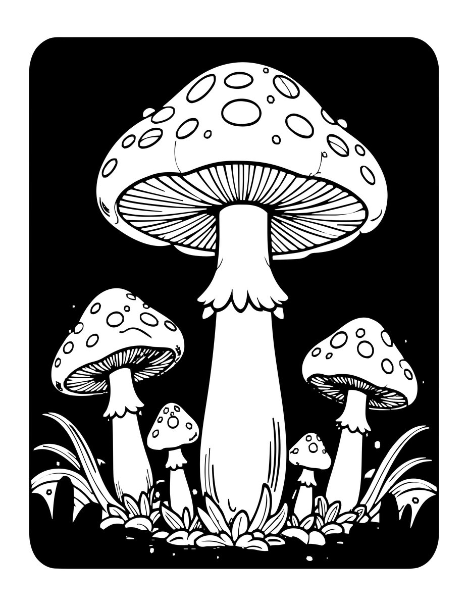 Bioluminescent Forest - free printable coloring page