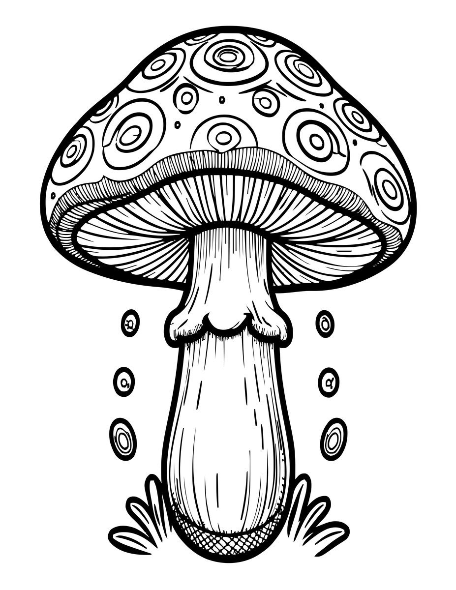 Spore Print - free printable coloring page