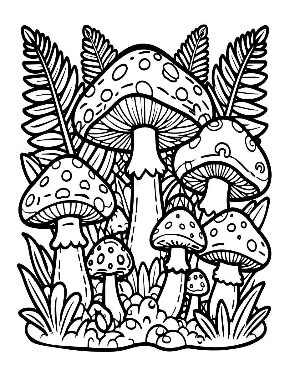 Forest Floor - free printable coloring page