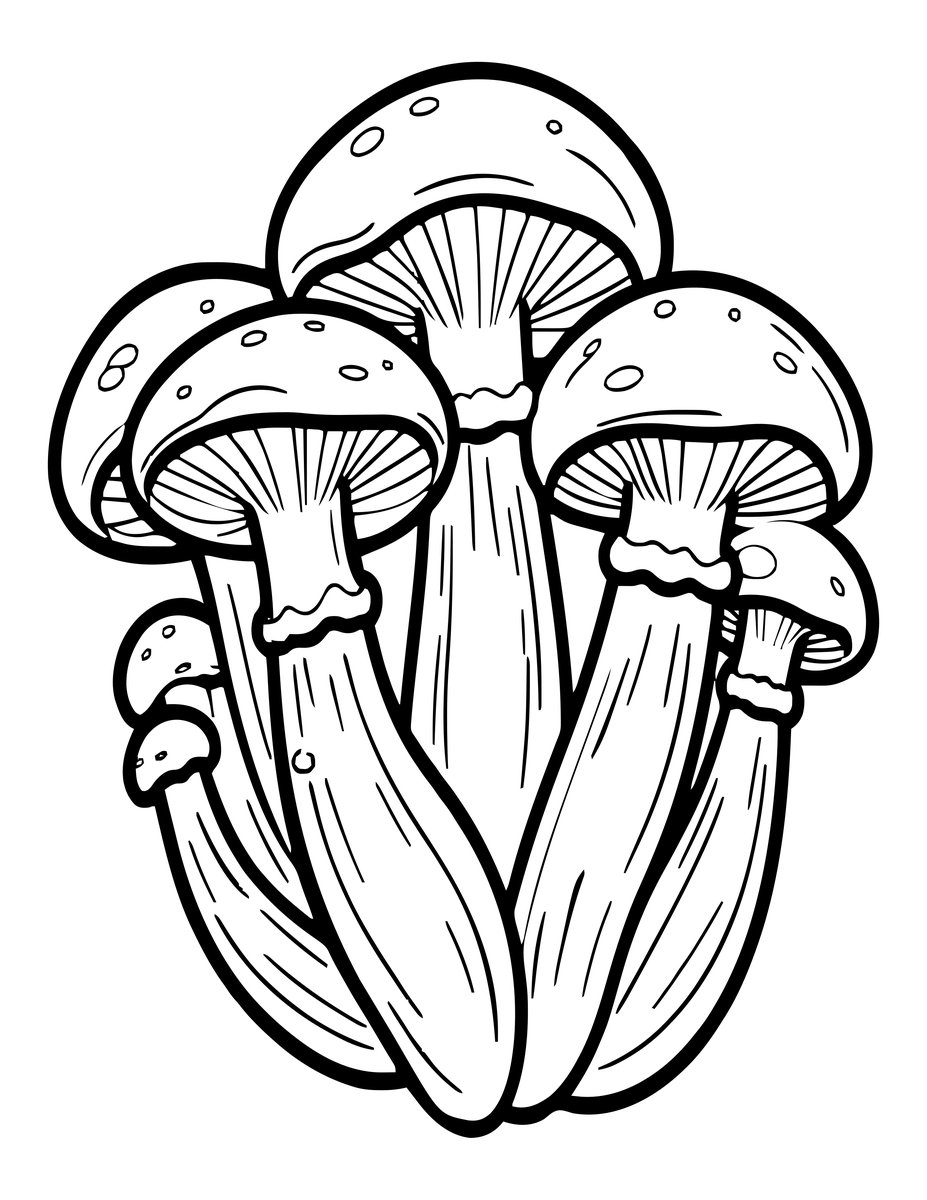 Enoki - free printable coloring page