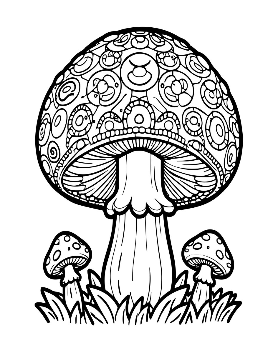 Puffball - free printable coloring page
