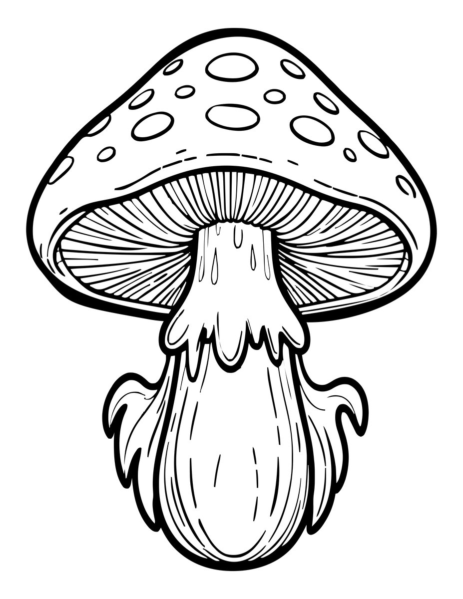 Lion's Mane - free printable coloring page