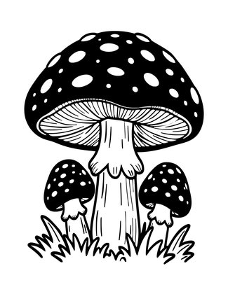 Fly Agaric - Free printable coloring page