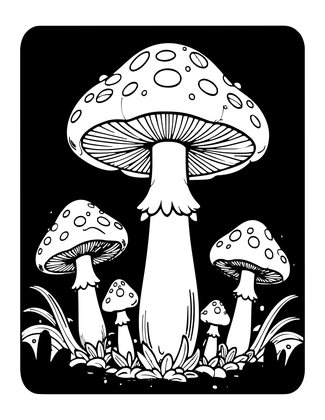 Bioluminescent Forest - Free printable coloring page