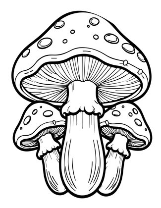 Maitake - Free printable coloring page