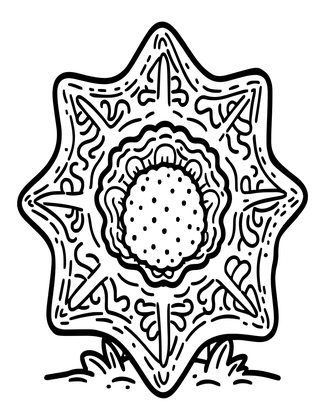Earthstar - Free printable coloring page