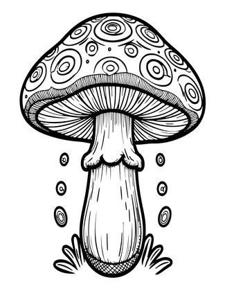 Spore Print - Free printable coloring page