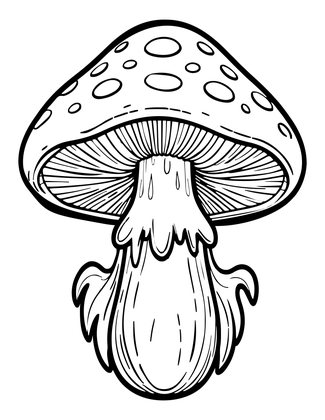 Lion's Mane - Free printable coloring page