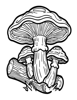 Turkey Tail - Free printable coloring page