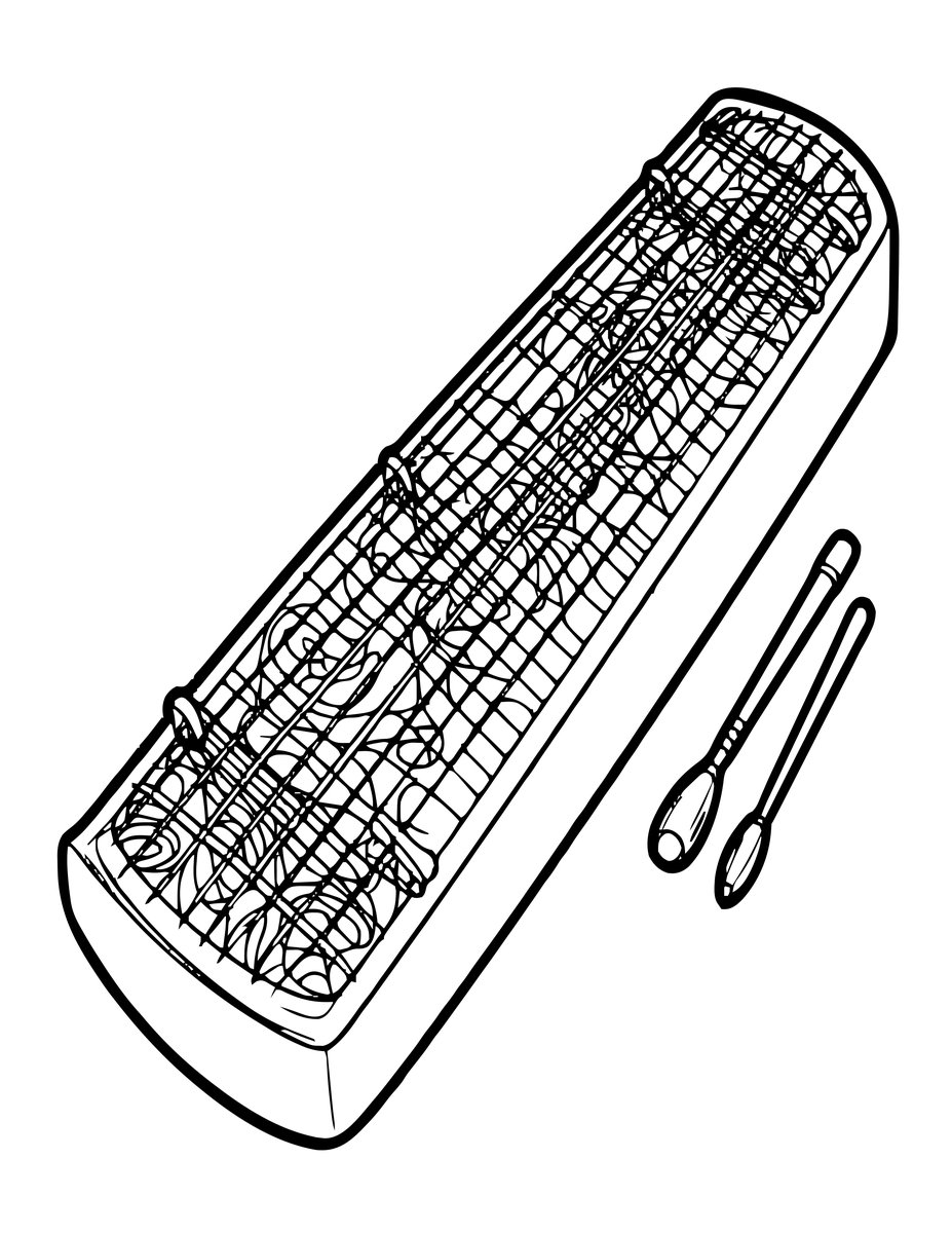 Koto - free printable coloring page