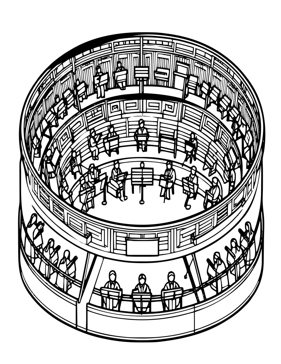 Orchestra Pit - free printable coloring page