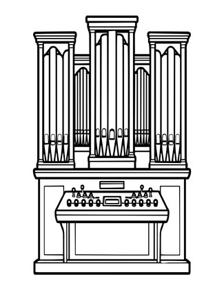 Organ Pipes - Free printable coloring page