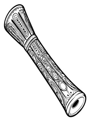 Didgeridoo - Free printable coloring page