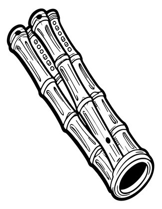 Pan Flute - Free printable coloring page