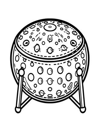 Steel Drums - Free printable coloring page