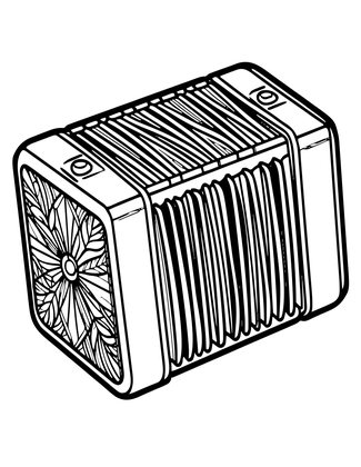 Harmonica - Free printable coloring page