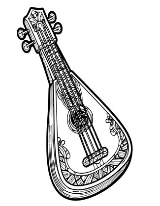 Balalaika - Free printable coloring page