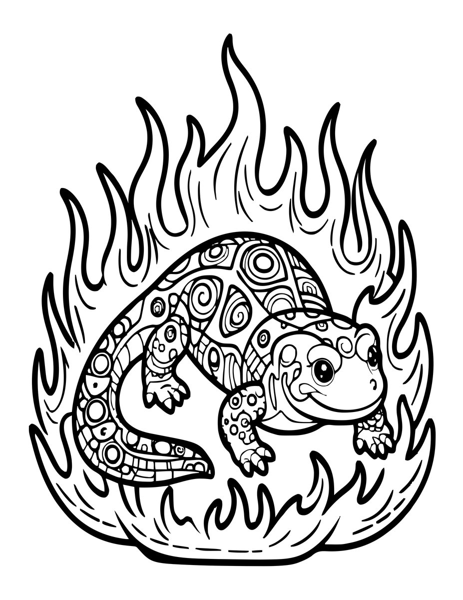 Salamander - free printable coloring page