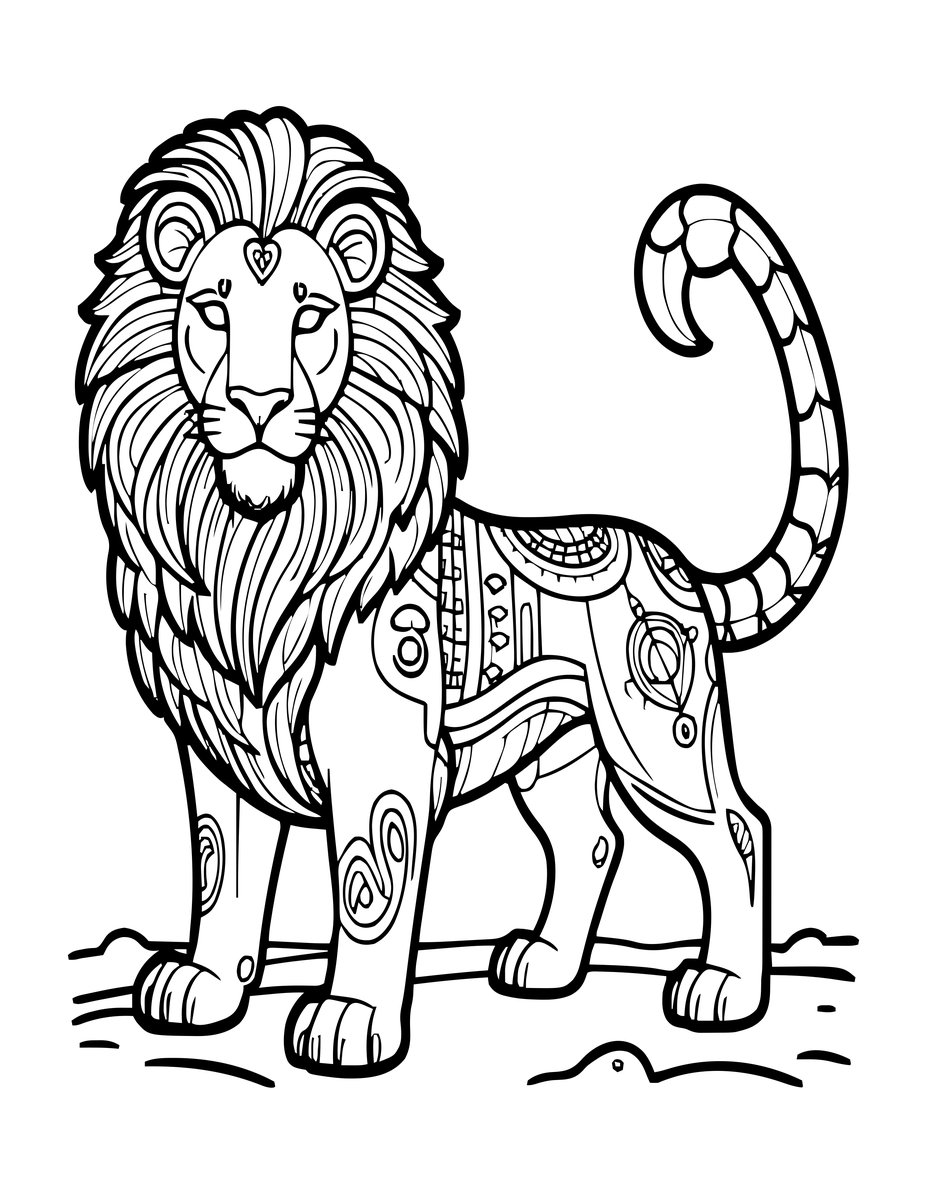 Manticore - free printable coloring page