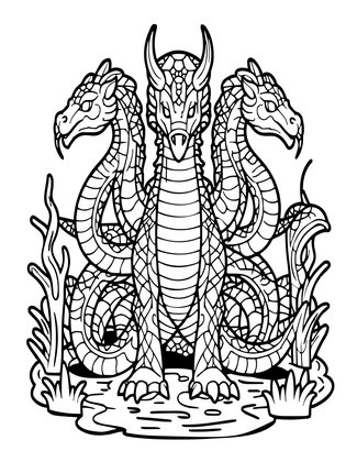 Hydra - Free printable coloring page