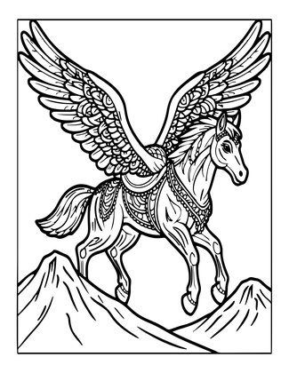 Hippogriff - Free printable coloring page