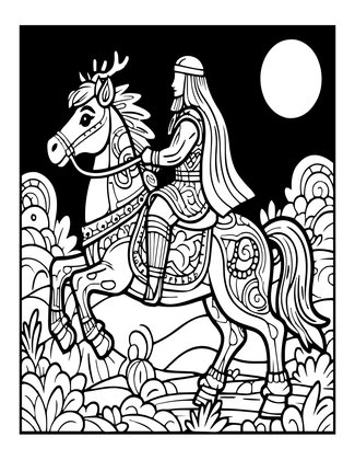 Sleipnir - Free printable coloring page
