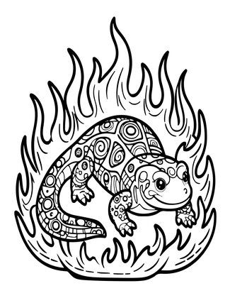 Salamander - Free printable coloring page