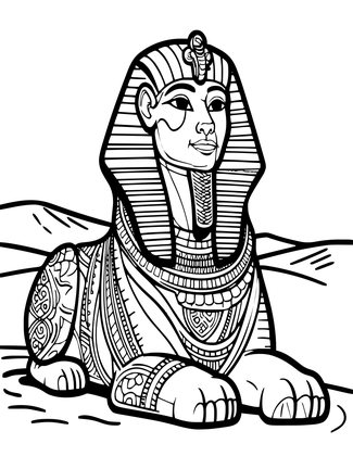 Sphinx - Free printable coloring page