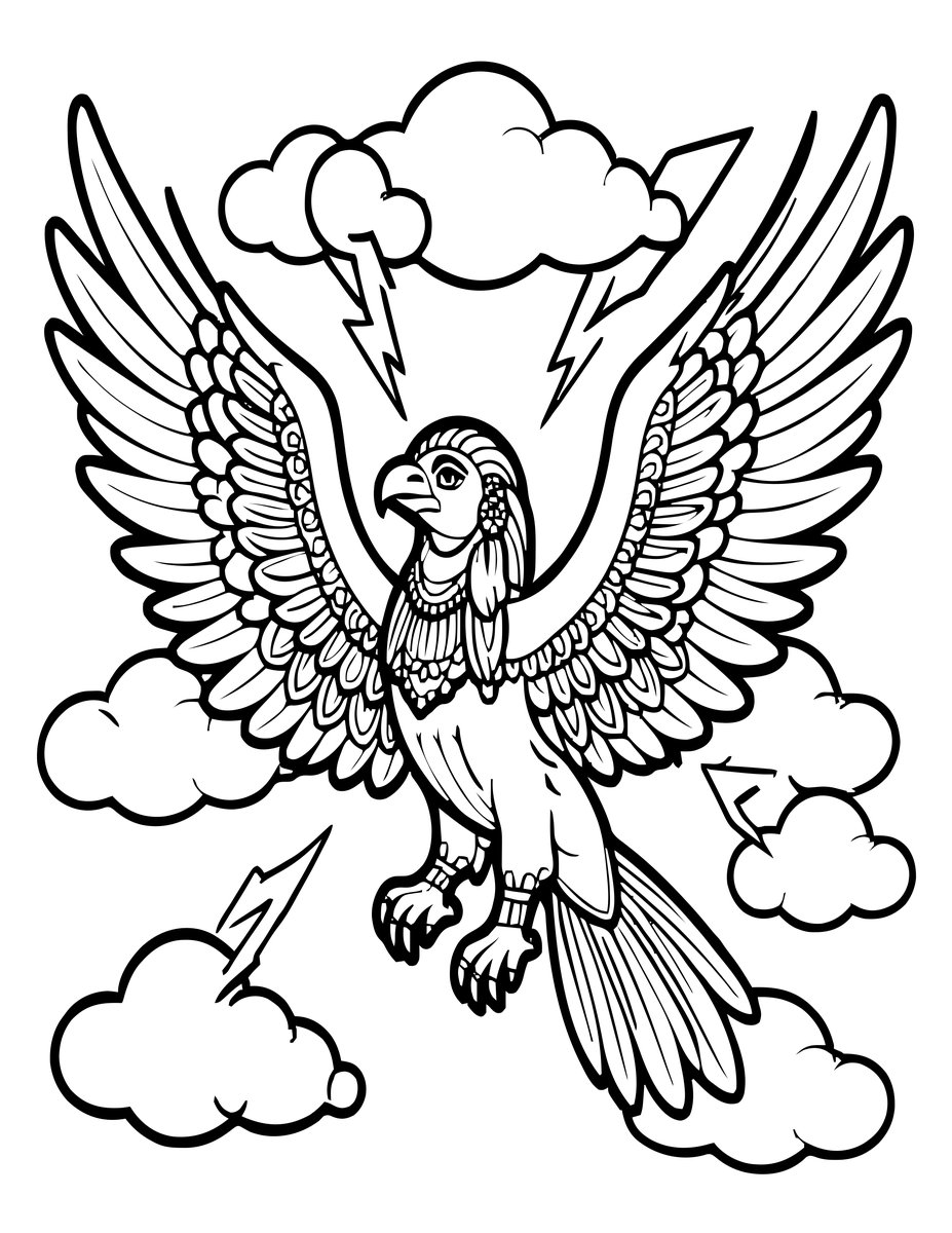 Thunderbird - free printable coloring page
