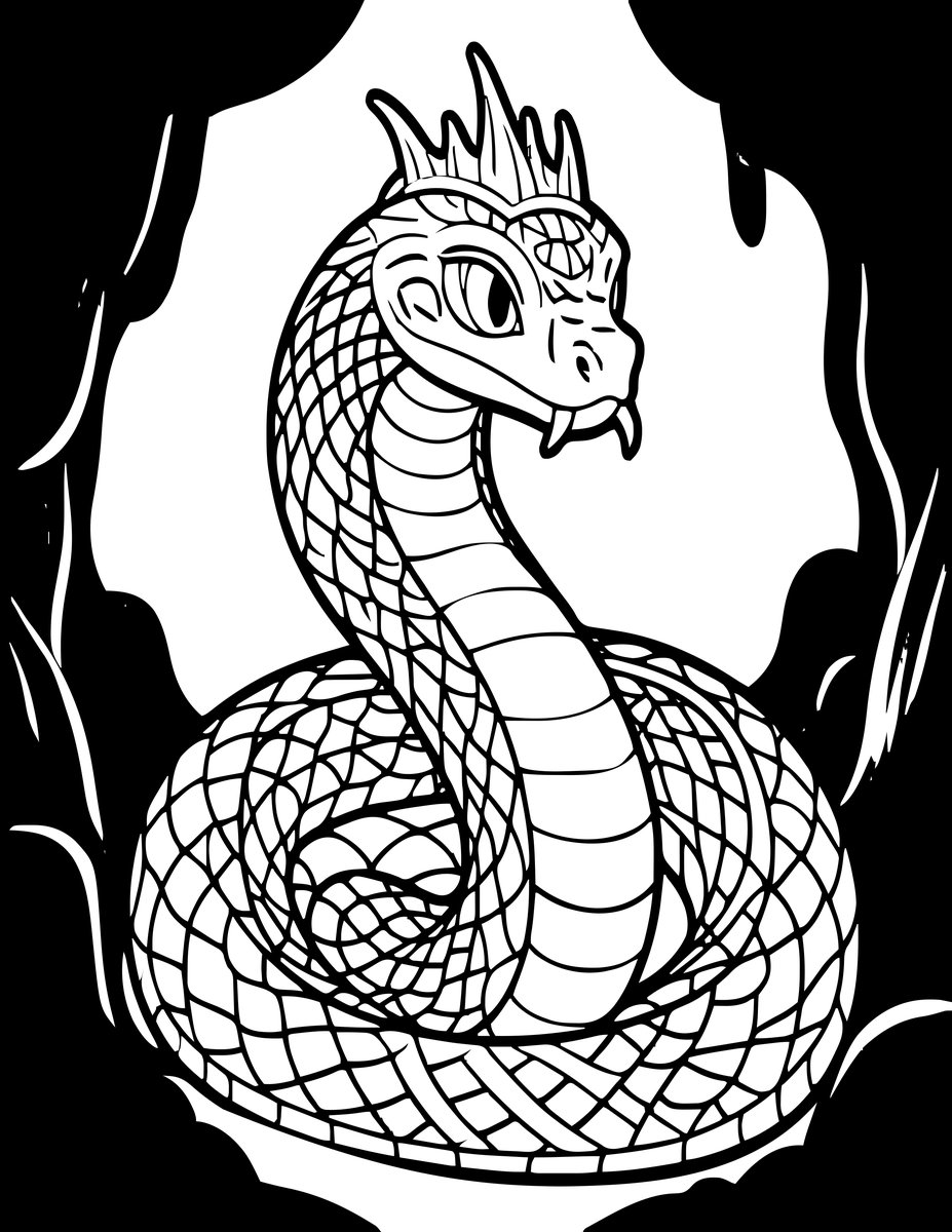 Basilisk - free printable coloring page