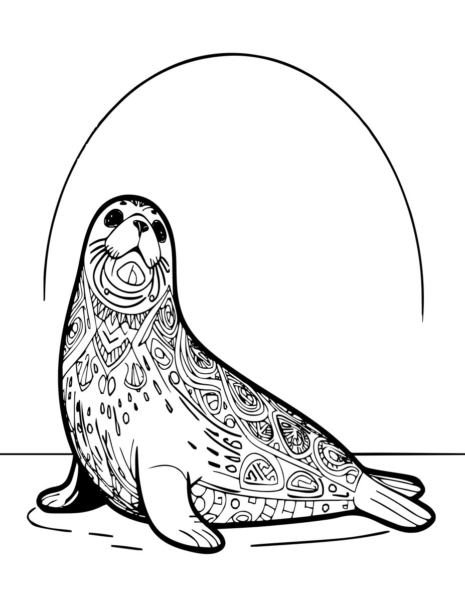Selkie - free printable coloring page
