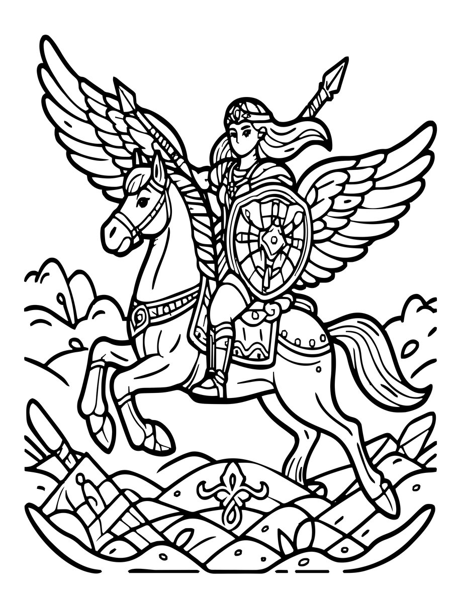 Valkyrie - free printable coloring page