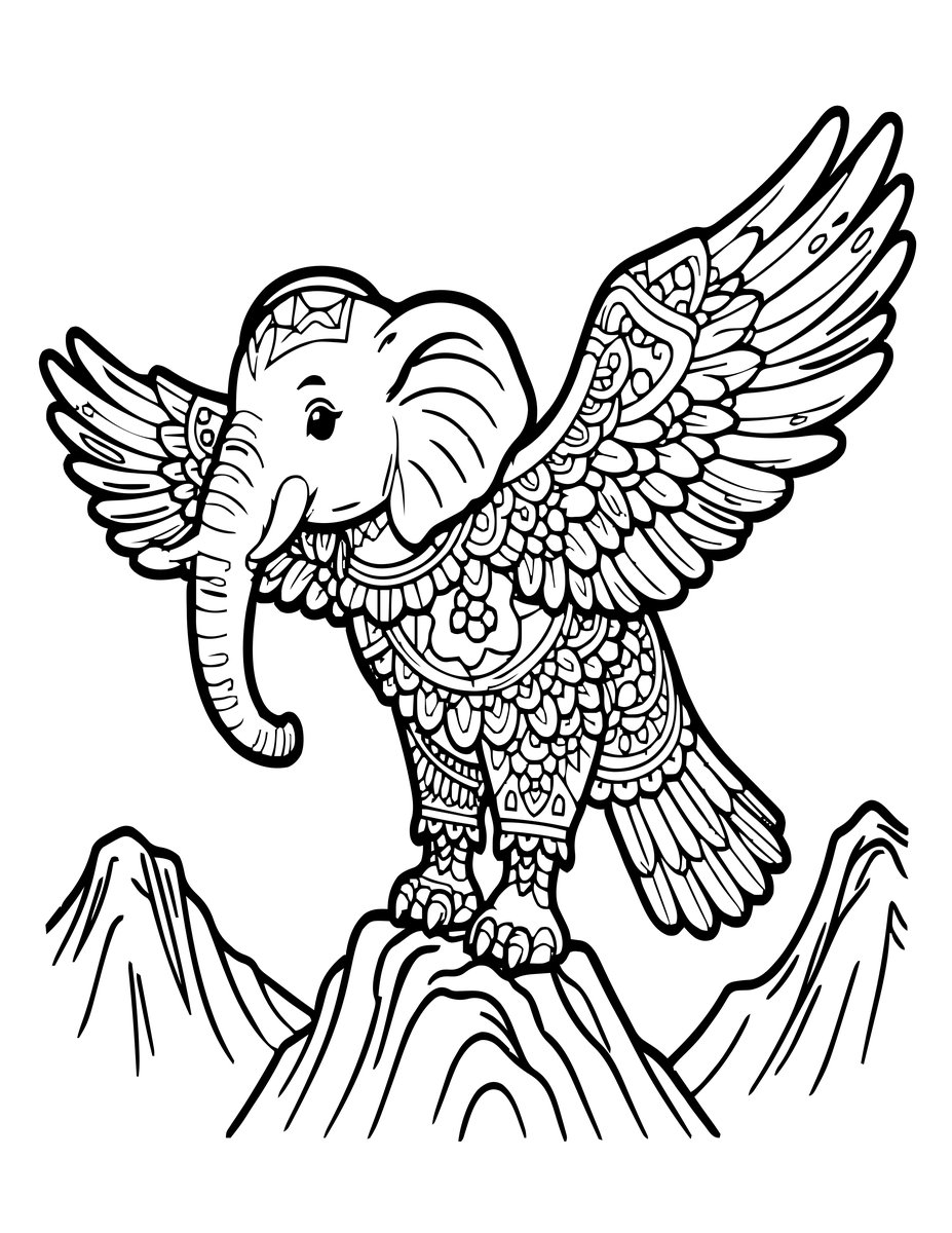 Roc - free printable coloring page