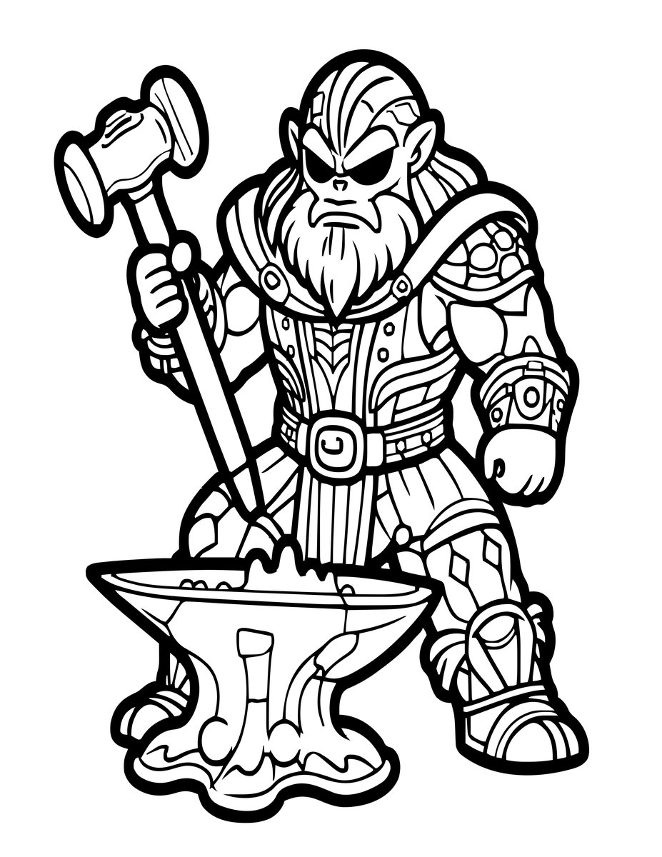 Cyclops - free printable coloring page