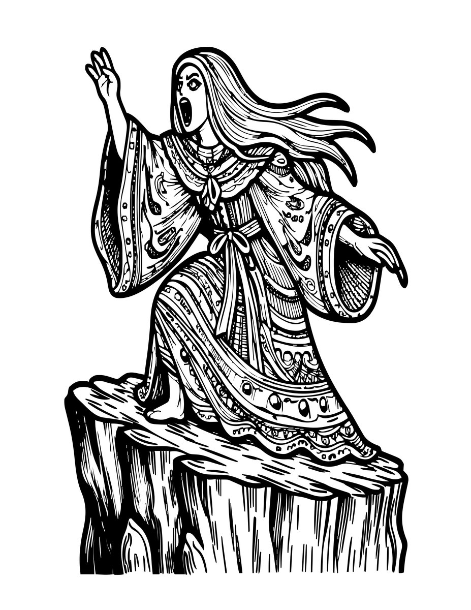 Banshee - free printable coloring page