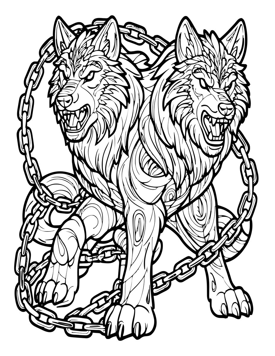 Fenrir - free printable coloring page