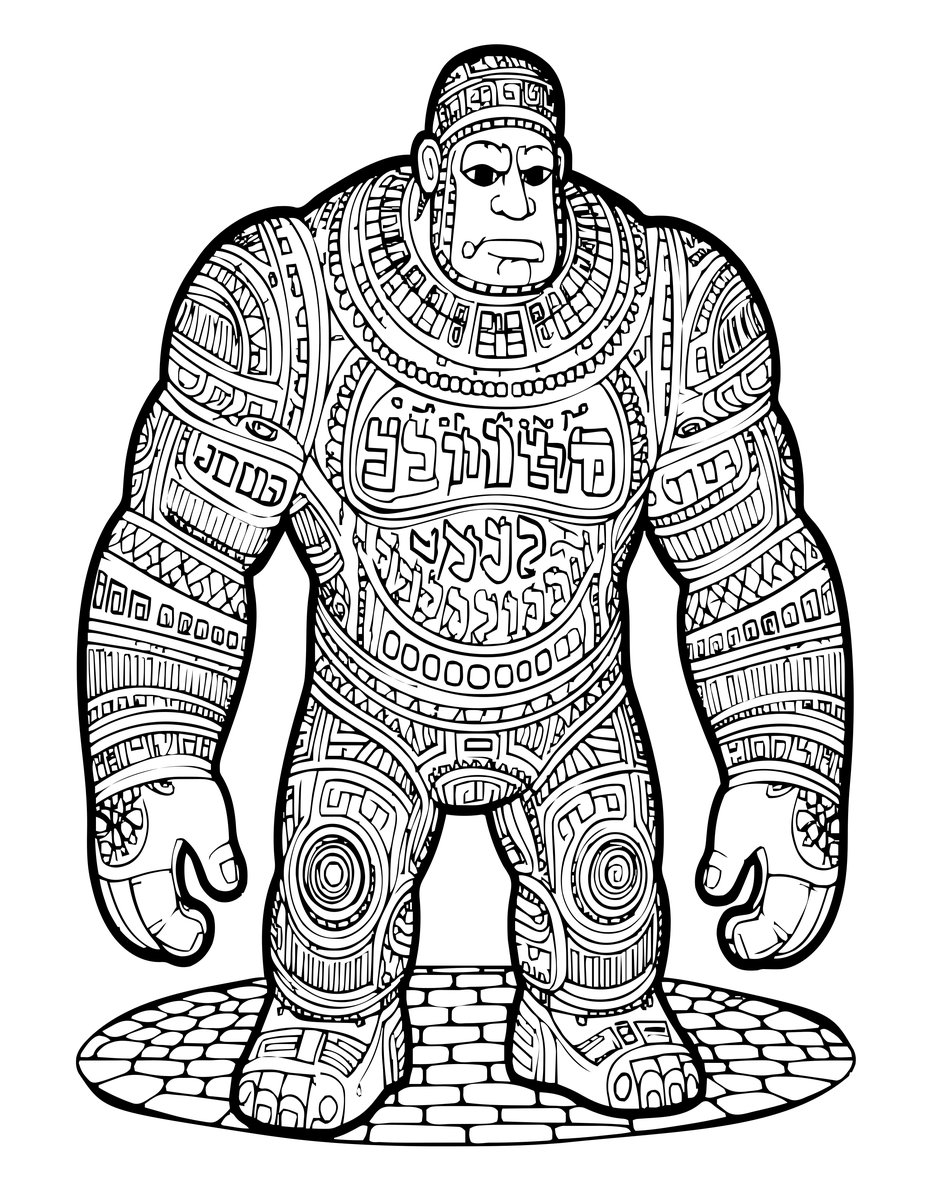 Golem - free printable coloring page