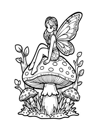 Fairy - Free printable coloring page