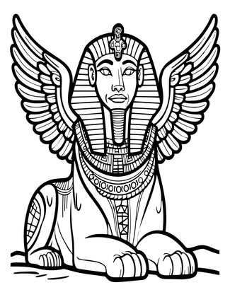 Sphinx - Free printable coloring page