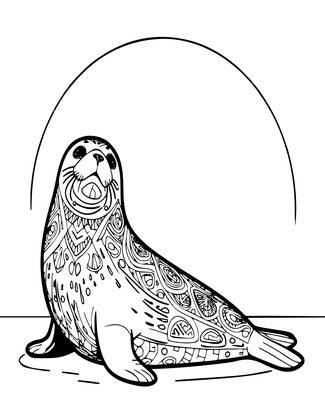 Selkie - Free printable coloring page