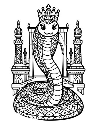 Naga - Free printable coloring page