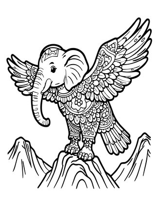 Roc - Free printable coloring page