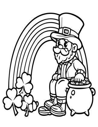 Leprechaun - Free printable coloring page