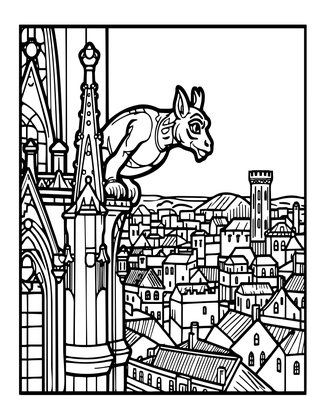 Gargoyle - Free printable coloring page