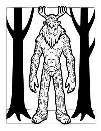 Wendigo - Free printable coloring page