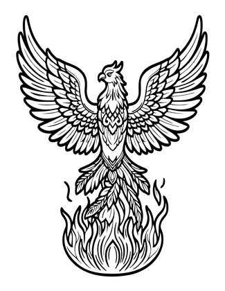 Phoenix - Free printable coloring page