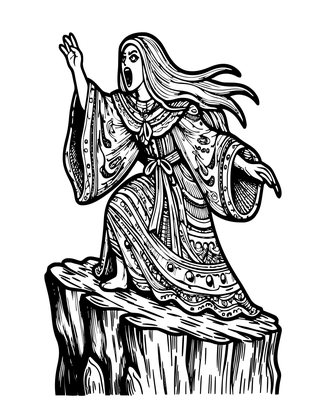 Banshee - Free printable coloring page