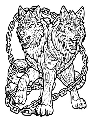 Fenrir - Free printable coloring page